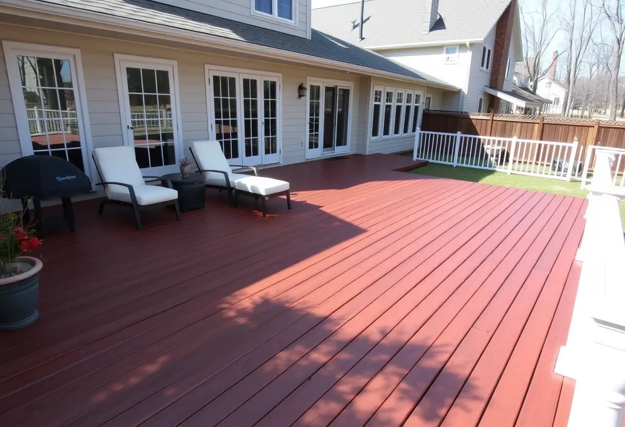 Edison NJ deck staining project