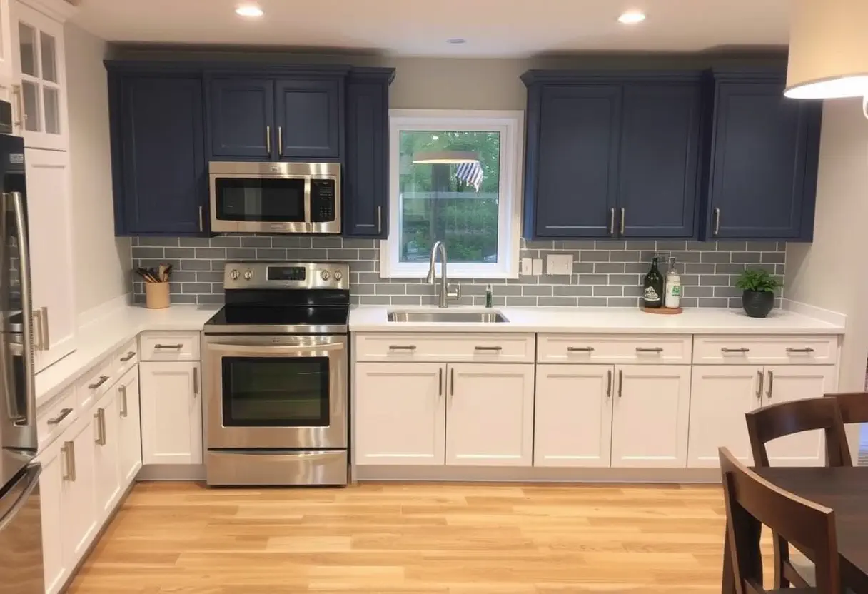 Edison NJ kitchen cabinet painting project